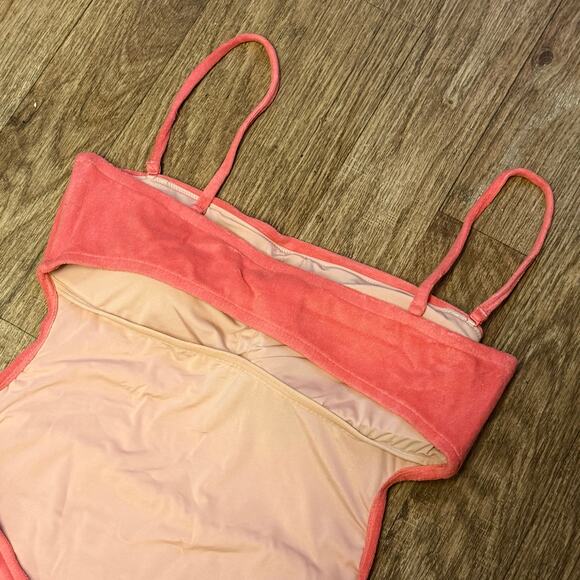J. Crew Peach Cutout Bandeau One-Piece in Terry Size 18 - Picture 8 of 13